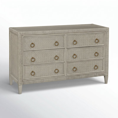 Monterey 6 Drawer Wicker Dresser