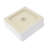 15.69"X15.69" White Ceramic Square Vessel Bathroom Sink