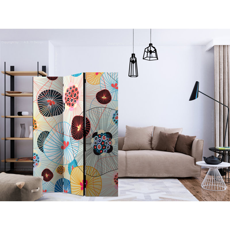 135 cm W x 172 cm H 3 - Panel Folding Room Divider