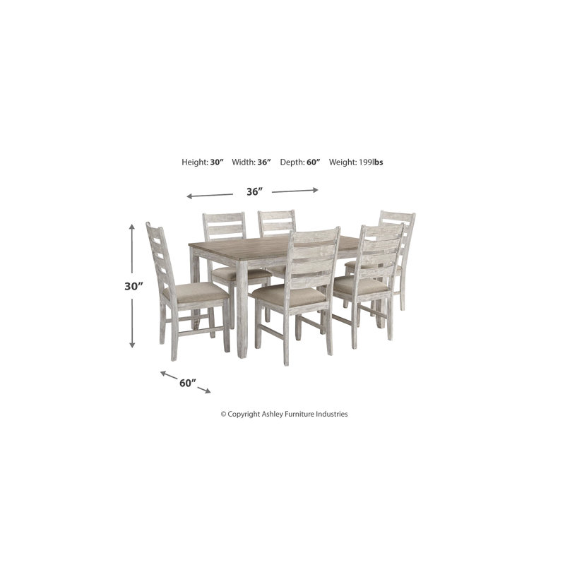 Mereworth 6 - Person Four Leg Dining Set, Light Brown, 38.75”H x 21.75”L x 17.75”W