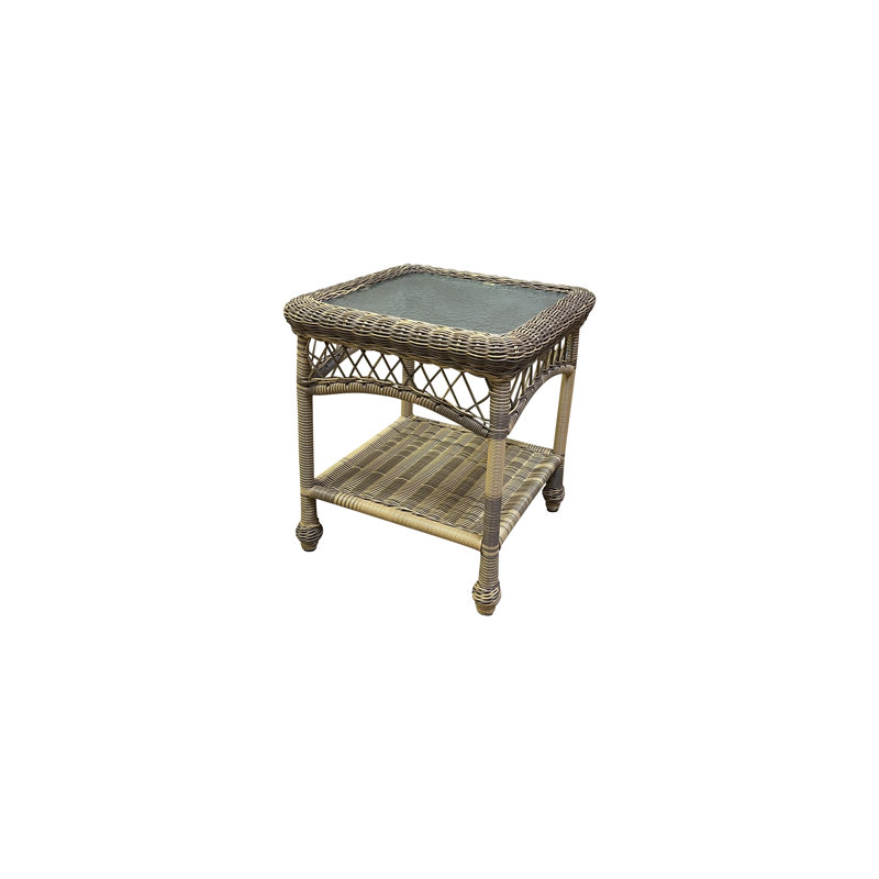 Camacho Square Metal Outdoor Side Table , 20'' in. W 20'' in. D, Natural