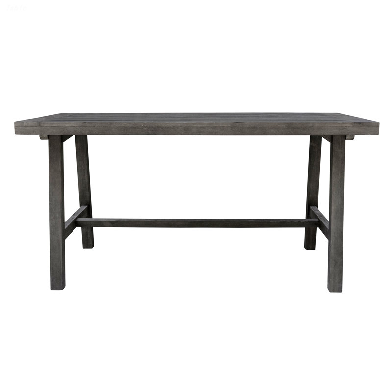 Outdoor Patio Dining Table, Rectangular Table, Gray