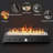 28" Tabletop Gas Fireplace Metal Propane Fire Pit with Flame Guard and Quick Connector