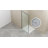 Welle 74 In. X 34 In. Framed Fixed Shower Screen Door In Matte Black With 5/16" (8Mm) Tempered Clear Glass-119446100-119446104
