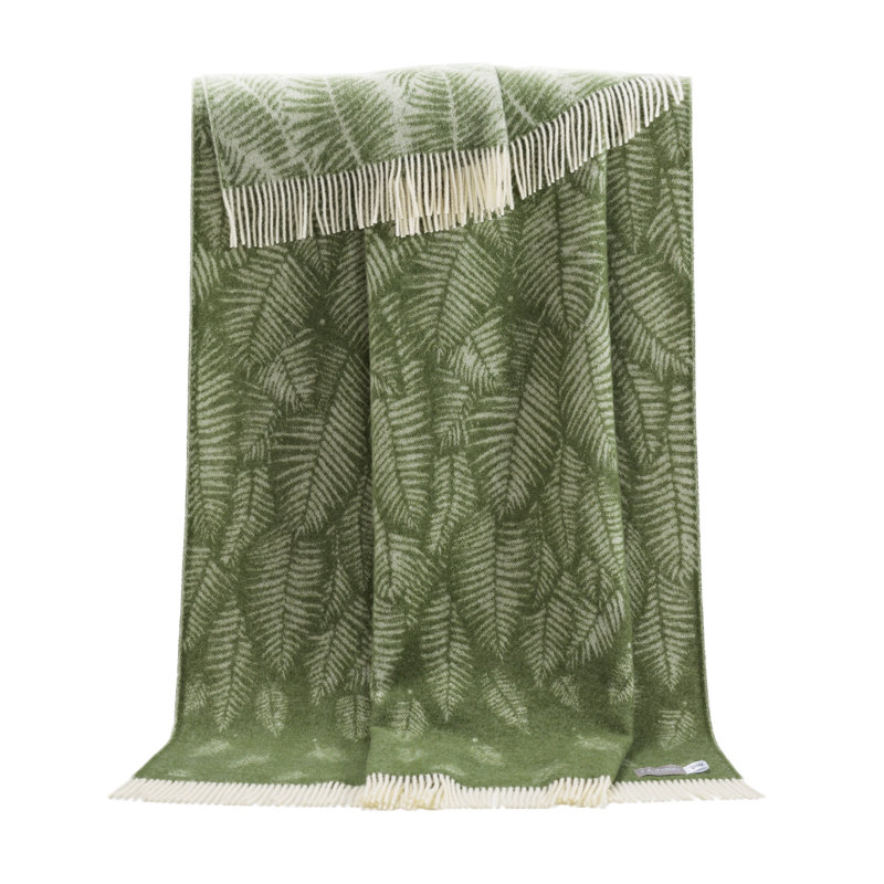 Loose Fern Wool Throw