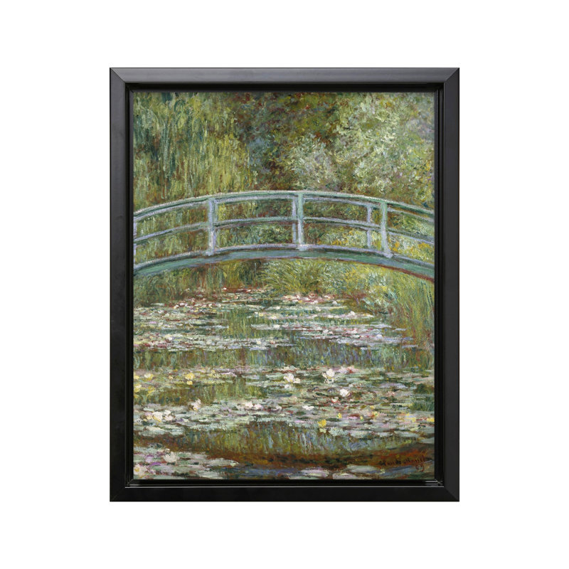 Claude Monet - Étang aux nymphéas No2, Black Framed, Canvas, 11"H x 14"W