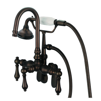 Stonington 3 Handle Wall Clawfoot Tub Faucet