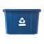 Poubelle en plastique et poubelle de recyclage ouverte en plastique - 17 gallons
