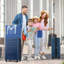 Ensemble de 2 valises avec sacs Valise à roulettes extensible ABS avec serrure TSA 20 pouces + 28 pouces