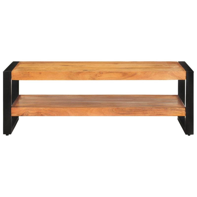 Table basse simple avec rangement Cartert, Brun