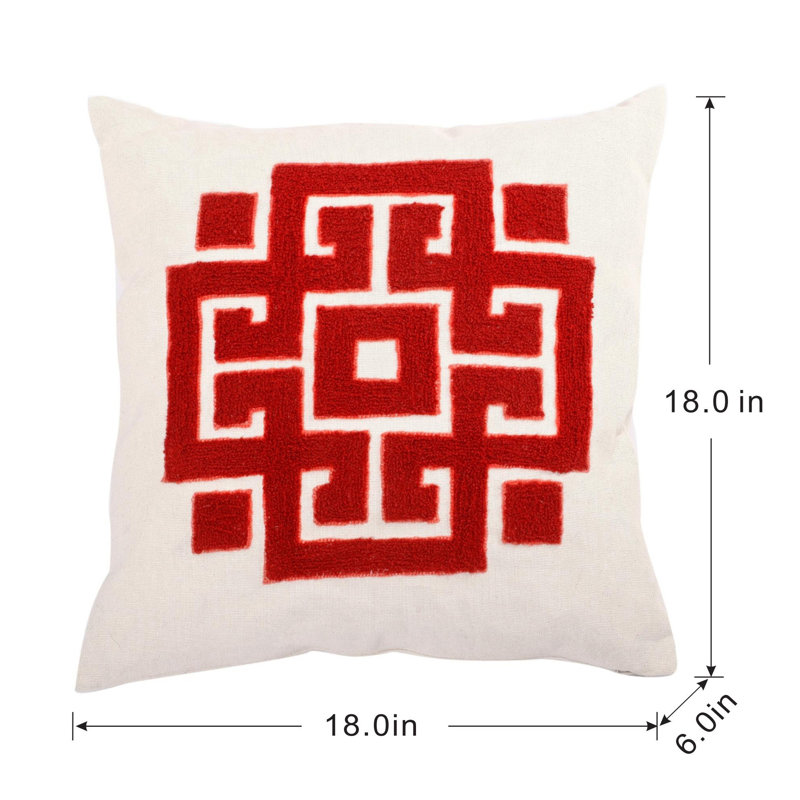 Housse et insert de coussin décoratif en coton 