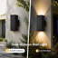 Paquet de 4 lampes murales d'extérieur DEL Dusk to Dawn avec aluminium, applique murale étanche IP65, lanterne murale moderne pour patio, porte, garage-953220431-953220465
