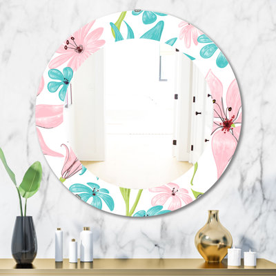 Pink Blossom 32 - Traditional Mirror