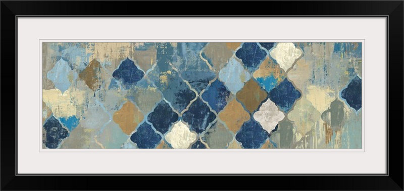 « ii », reproduction d’art Essaouira, H 24 po x l 56 po x P 1 po, Cadre noir
