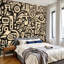 Peler et coller le papier peint mural, les motifs tribaux de style tribal africain sans couture peuvent être utilisés pour l'art mural en tissu auto-adhésif et amovible