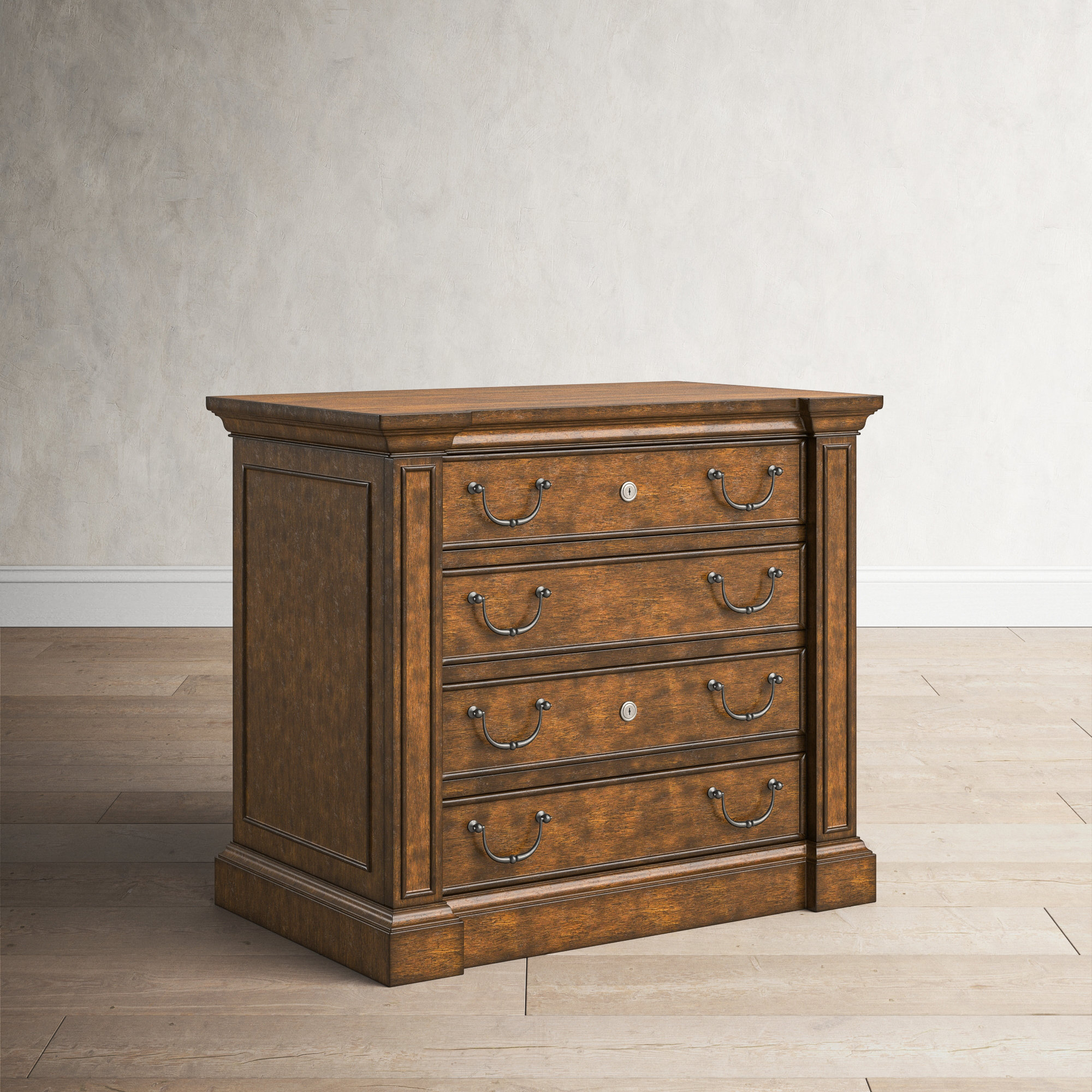 Charlotte 2 - Drawer Vertical File Cabinet, Brown