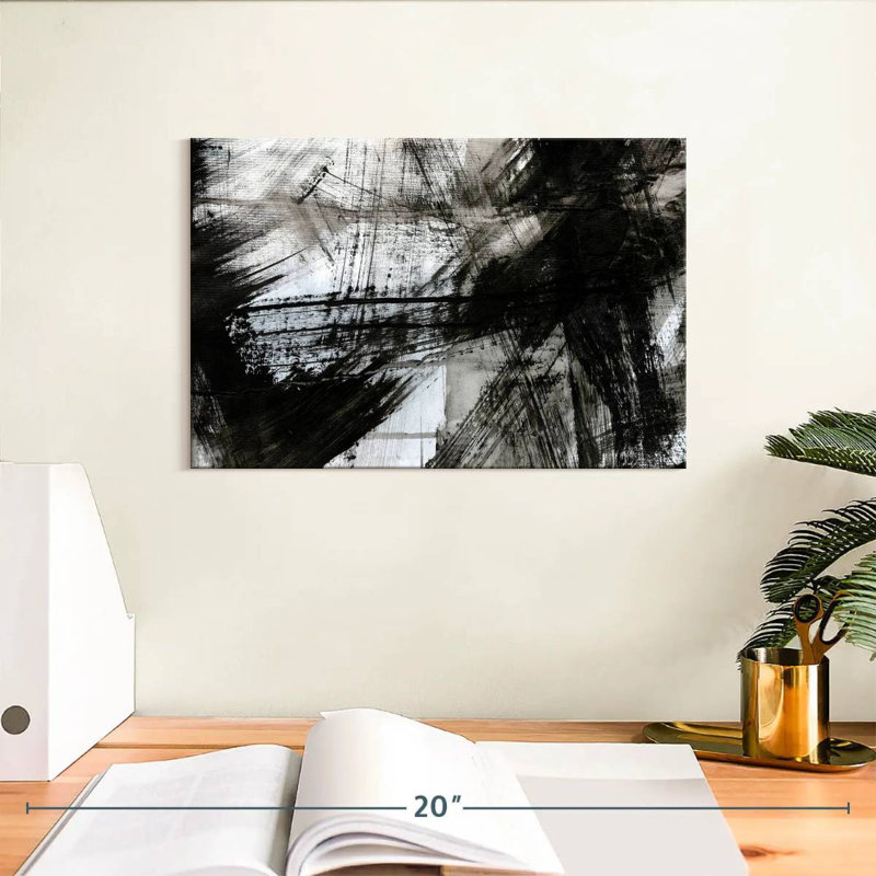 Avery Minimal Strokes Black I, 8" H x 12" W