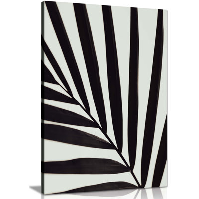 Palm Leaves Shadow - Wrapped Canvas Print