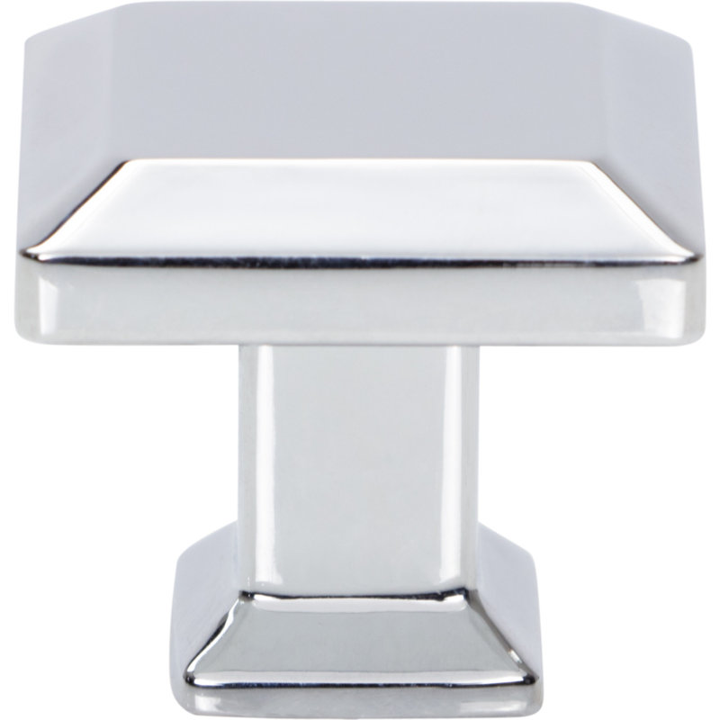 Sweetbriar Lane 1 1/4" Length Square Knob, Polished Chrome