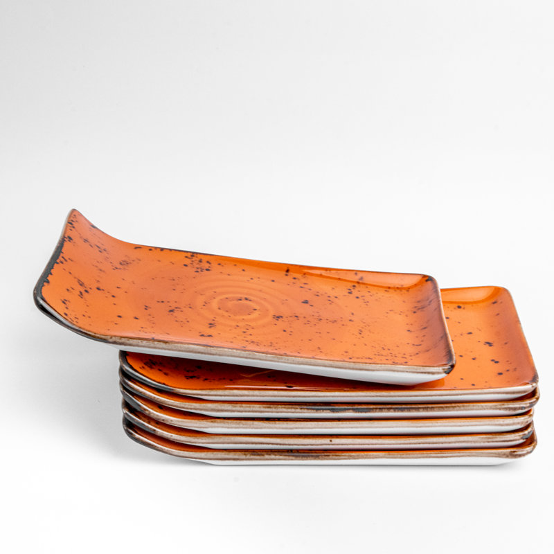 Shimizu Side Plate, Orange