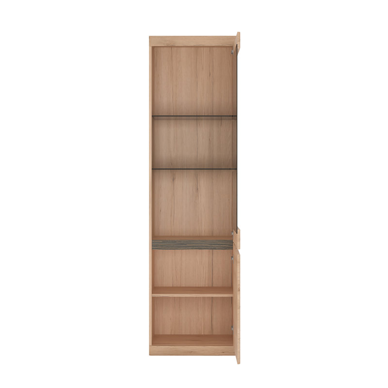 Aryanna Curio Cabinet with tempered glass, Right