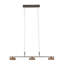 Delucia 3 - Light Brown/ Silver LED Kitchen Island Pendant