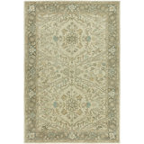 Stanley Wool Floral Area Rug in Green/Beige