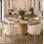 60" Solid Round Pedestal Kitchen Dining Table