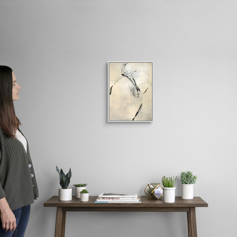 « Sync to the Beat I » par Kari Taylor-impression de dessin, H 18 po x l 14 po x 1,75 po, Cadre blanc