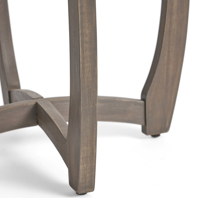 Grey Rustic Wood Table - 27.5'' Design With Appearance
