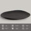 Assiette à dîner ovale en céramique noire matte de 12,2 po - Va au micro-ondes, au four et au lave-vaisselle, par Porto Brasil
