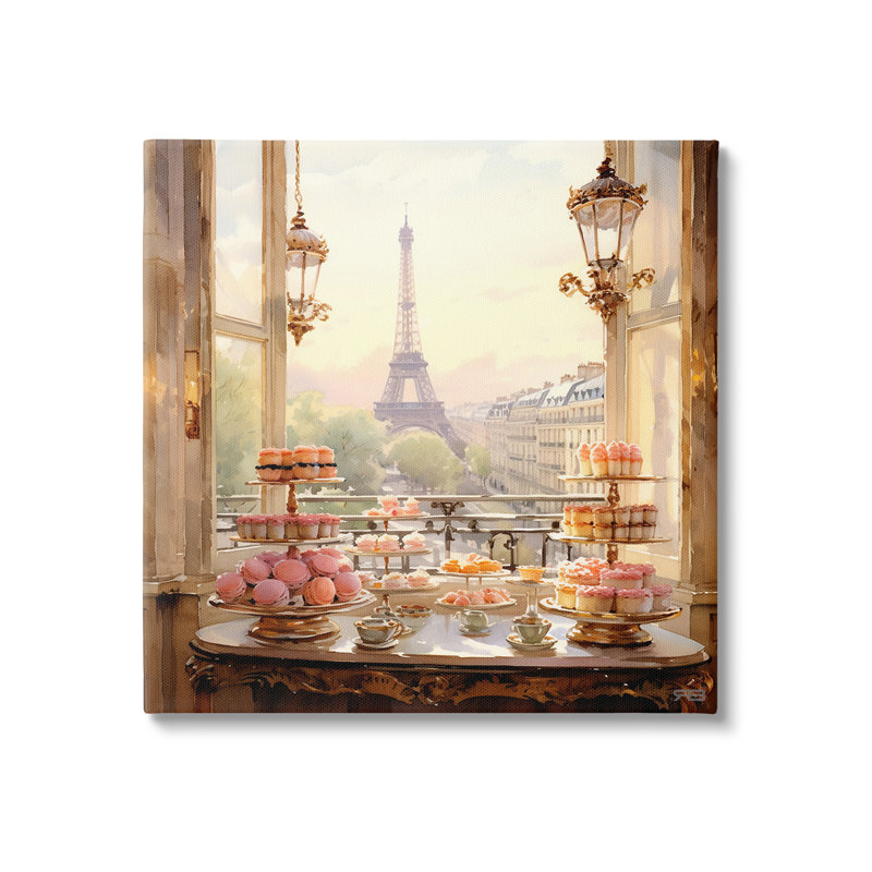 «Elegant Parisian Sweets View», art mural sur toile par Rb, H 24 po x l 24 po