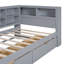 Lit de jour simple avec ports USB et conception moderne en bois de pin