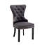 Chaise de salle à manger en velours avec pieds en bois d'hévéa Gislene-1006113026-941282242