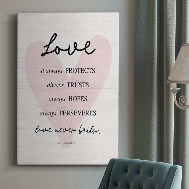 " Love Always Protects ", 60" H x 40" W x  1.5" D