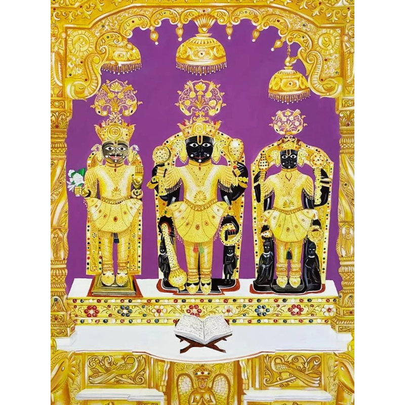 Nar Narayan Dev, peinture à l'huile par Asha Gami | Huile sur toile