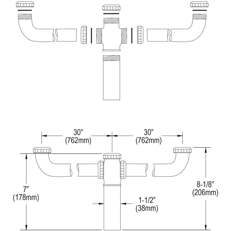 Waste Connection Drain Fitting