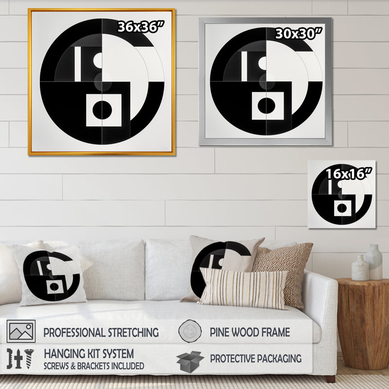 Impression sur toile Bauhaus, H 30 po x l 30 po x P 1 po, Toile tendue