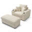 Canapé d'appoint surdimensionné avec repose-pieds-1420122439