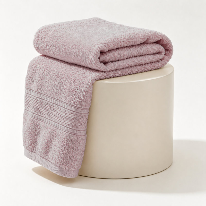 Serviette 100% coton doux absorbant avec bordure Dobby, serviette double torsadée 1 pièce, washcloth: 13"L X 13" W