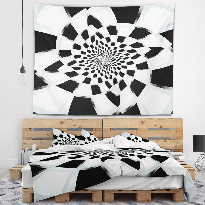 Tapisserie spiral fractal design, H 32 po x l 39 po
