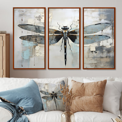 «Dragonfly Delight IV», ensemble d'art sur toile