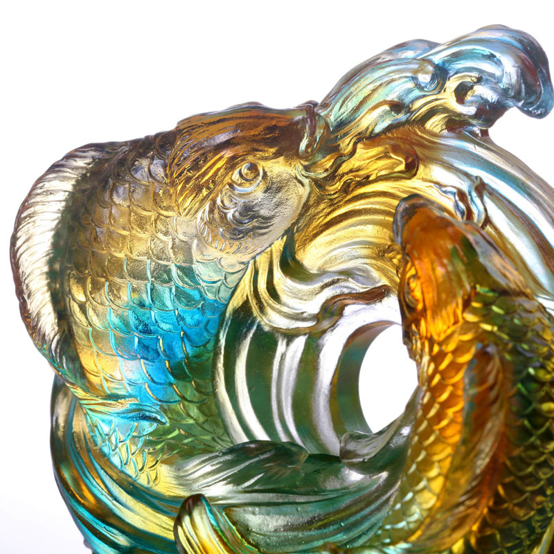 Crystal Koi Fish Sculpture, "Incomparable"