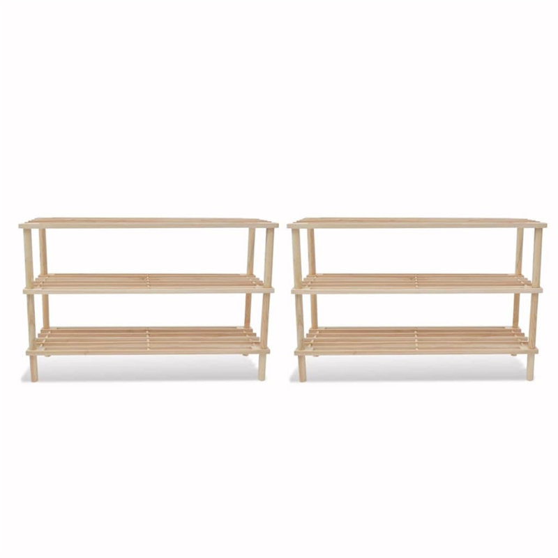 18 Pair Solid Wood Shoe Rack