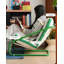 Chaise d'appoint en tissu de style moderne à rayures, pour le salon