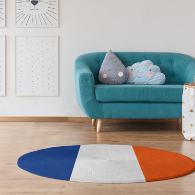 Tapis bleu royal rayures royal national hockey