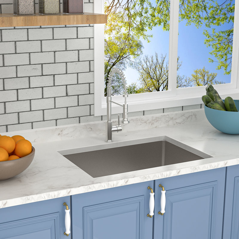 26" L x 18" W Undermount Stainless Steel Kitchen Sink With Accessories