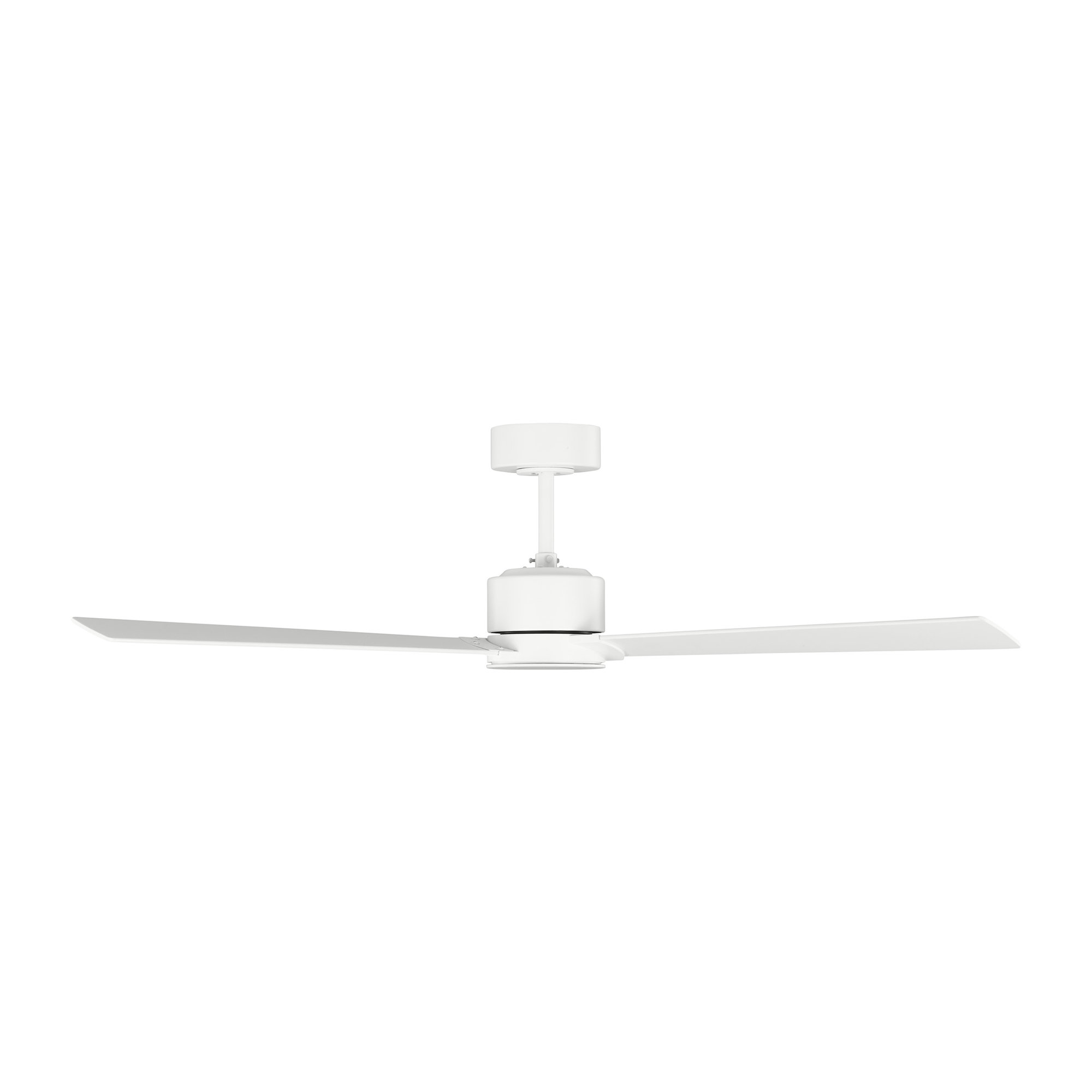 Martrell 3 Blade Ceiling Fan, 52", Matte White, Matte White