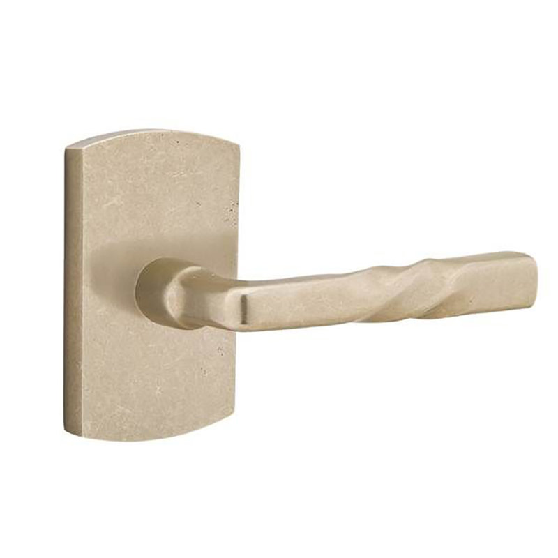 Faux levier de porte double avec rosette Montrose, Droite, Cascade bronze blanc