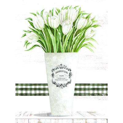 Tulipes blanches - reproduction sur toile tendue